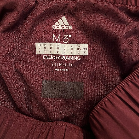Adidas Maroon Running Shorts - Picture 3 of 3